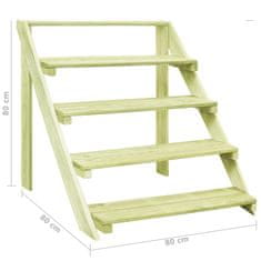 Greatstore Stojalo za rastline 80x80x80 cm impregnirana borovina