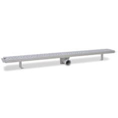 Vidaxl Kanaleta za tuš 2 kosa mehurčki 1030x140 mm nerjaveče jeklo