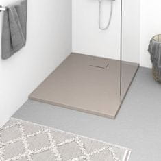 Vidaxl Kad za tuš SMC rjava 100x80 cm
