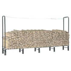 shumee vidaXL Stojalo za drva antracitno 240x35x120 cm jeklo