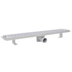 Vidaxl Kanaleta za Tuš Valovit Vzorec 730x140 mm Nerjaveče Jeklo
