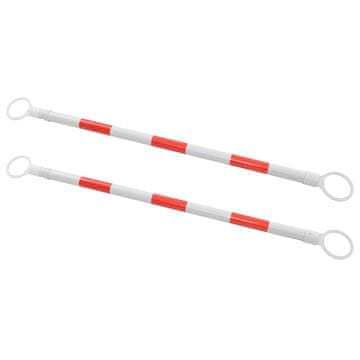 Vidaxl Zložljive palice za prometni stožec 2 kosa plastika 130-215 cm