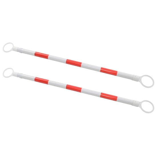 Vidaxl Zložljive palice za prometni stožec 2 kosa plastika 130-215 cm