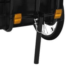 Vidaxl Kolesarska prikolica/voziček 155x60x83 cm jeklo črna