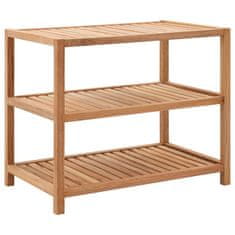 Vidaxl Kopalniška polica iz trdne orehovine 65x40x55 cm
