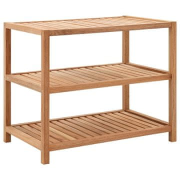 Vidaxl Kopalniška polica iz trdne orehovine 65x40x55 cm