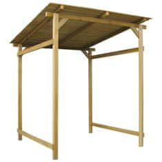 Vidaxl Vrtni nadstrešek impregnirana borovina 180x180x189 cm