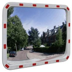 Vidaxl Konveksno prometno ogledalo pravokotno 60x80 cm z odsevniki