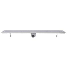 Vidaxl Kanaleta za tuš valovi 1030x140 mm nerjaveče jeklo