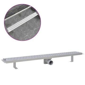 Vidaxl Kanaleta za tuš valovi 930x140 mm nerjaveče jeklo