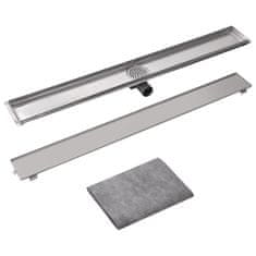 Vidaxl Kanaleta za Tuš 1030x140 mm Nerjaveče Jeklo