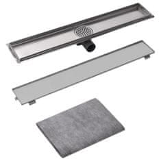 Vidaxl Kanaleta za Tuš 730x140 mm Nerjaveče Jeklo
