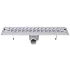 Vidaxl Kanaleta za Tuš Valovi 530x140 mm Nerjaveče Jeklo