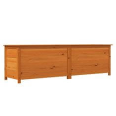 Vidaxl Zunanja škatla za blazine rjava 200x50x56 cm trden les jelke
