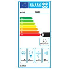 shumee Viseča kuhinjska napa s senzorjem na dotik LCD 55 cm jeklo