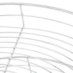 Greatstore Kuhinjska košara 2-nadstropna srebrna vrtljiva 71x71x80 cm