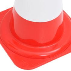 Vidaxl Odsevni prometni stožci 4 kosi rdeči in beli 50 cm