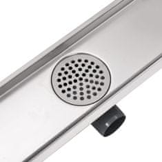 Vidaxl Kanaleta za Tuš 930x140 mm Nerjaveče Jeklo