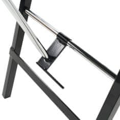 Greatstore Prenosni kozmetični stol iz umetnega usnja 185x78x76 cm črn