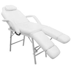 Greatstore Bela stol zdravljenja z nastavljivo nogo počiva
