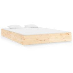 Vidaxl Posteljni okvir iz trdnega lesa 120x200 cm