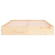 Vidaxl Posteljni okvir iz trdnega lesa 200x200 cm