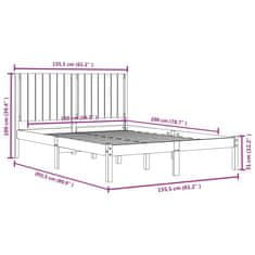 Vidaxl Posteljni okvir iz trdnega lesa 150x200 cm 5FT