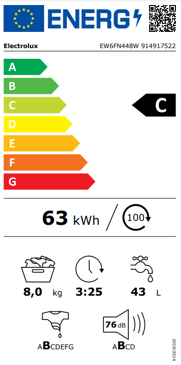 Electrolux EW6FN448W pralni stroj