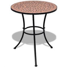 Greatstore Bistro miza terakota 60 cm mozaik