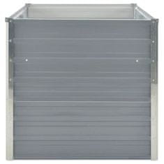 Vidaxl Dvignjeno Vrtno Korito 160x80x77 cm Galvanizirano Jeklo Sive Barve