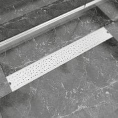 Vidaxl Kanaleta za tuš mehurčki 830x140 mm nerjaveče jeklo