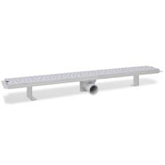 Vidaxl Kanaleta za tuš mehurčki 830x140 mm nerjaveče jeklo