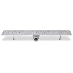 Vidaxl Kanaleta za tuš mehurčki 830x140 mm nerjaveče jeklo