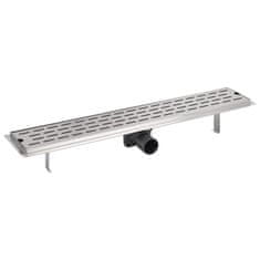 Vidaxl Kanaleta za Tuš Črtice 730x140 mm Nerjaveče Jeklo