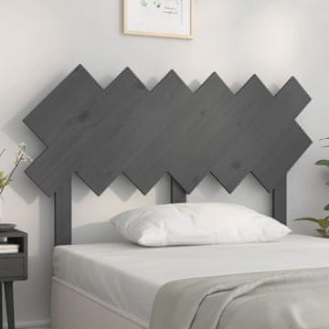 Vidaxl vidaXL Vzglavje postelje sivo 122,5x3x80,5 cm masivni borov les