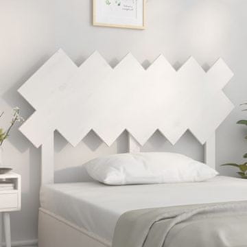 Vidaxl vidaXL Vzglavje postelje belo 122,5x3x80,5 cm masivni borov les