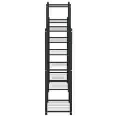 Vidaxl Stojalo za rože 83x25x100 cm črno železo