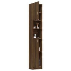 Vidaxl Kopalniška omarica rjav hrast 32x25,5x190 cm konstruiran les