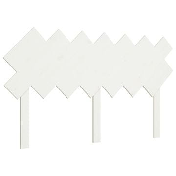 Vidaxl Posteljno vzglavje belo 141x3x80,5 cm trdna borovina