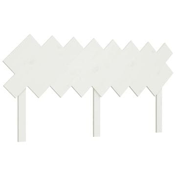 Vidaxl Posteljno vzglavje belo 159,5x3x80,5 cm trdna borovina