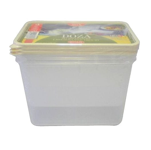 Kovovýroba Jeníkov Pravokotna škatla 1,4l 17,5x12,5x9cm plastika (3 kosi)