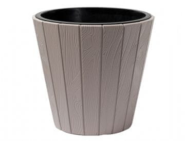 eoshop Pokrov za cvetlični lonec LESENA plastika d49x46cm