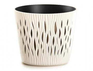 Prosperplast Prevleka za cvetlični lonec SANDY 2v1 plastična mat d16x14cm