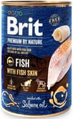 Brit Premium by Nature Dog Cons. - riba z ribjo kožo 400 g
