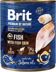 Brit Premium by Nature Dog Cons. - Ribe z ribjo kožo 800 g