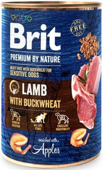 Brit Premium by Nature Dog Cons. - Jagnječje meso z ajdo 400 g