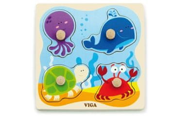 Viga Toys Lesena sestavljanka - morje
