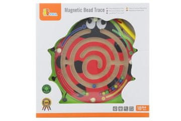 Leseni magnetni labirint z ladjico