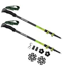Spokey CARBON Treking karbonske palice, 3 kosi, sivo-zelene barve