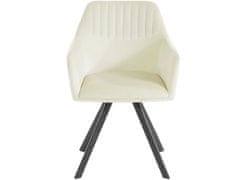 Danish Style Jedilni stol Belissimo (SET 2), žamet, krem